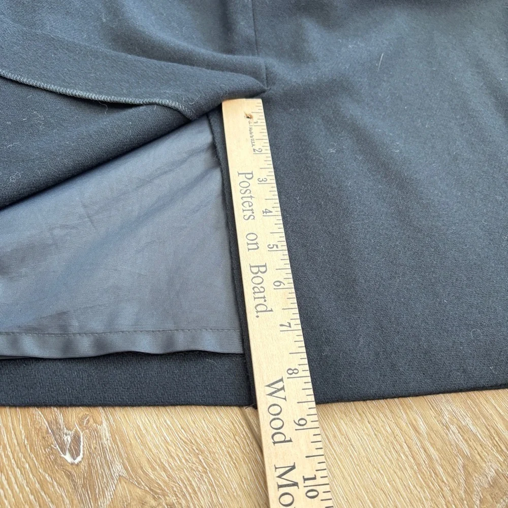 Sag Harbor Black Skirt 100% Wool Size 18W Midi Comfort Elastic In Waist Academia